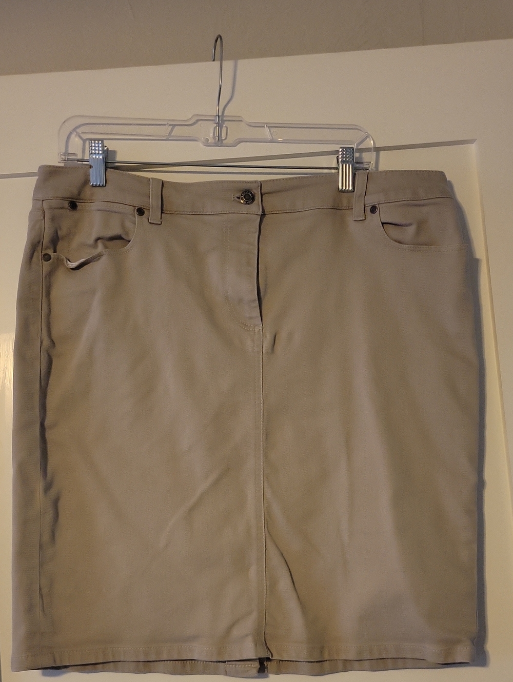 Classic Beige Women's Skirt - Timeless Straight Silhouette